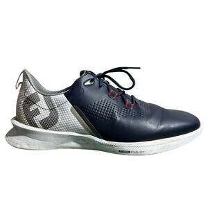 FootJoy FJ Fuel Men's Spikeless Golf Shoes 10.5M Blue White Sport Active Light